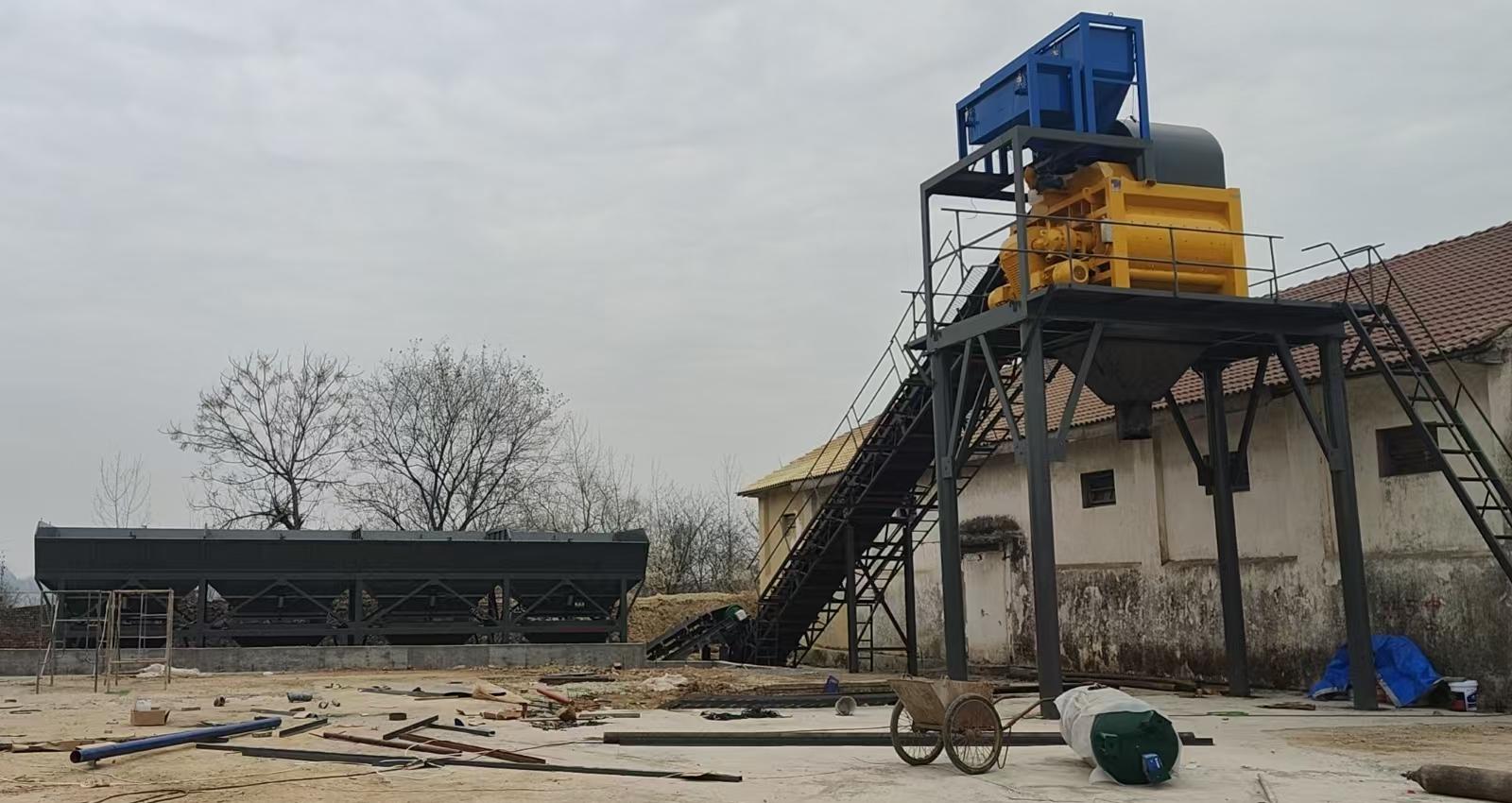 湖北荊門---HZS120型混凝土攪拌站